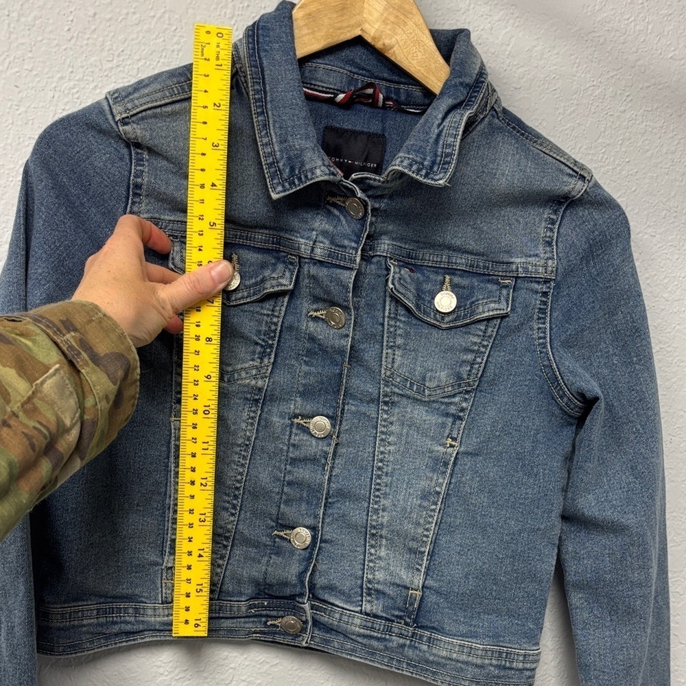 Tommy Hilfiger Classic Blue Jean Jacket, Girl’s Lg (12/14yo). Excellent Cndtn. - Picture 11 of 14